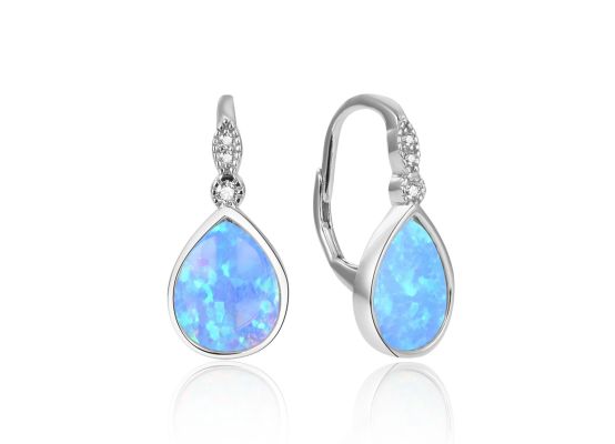 MOISS stříbrné náušnice OPÁL