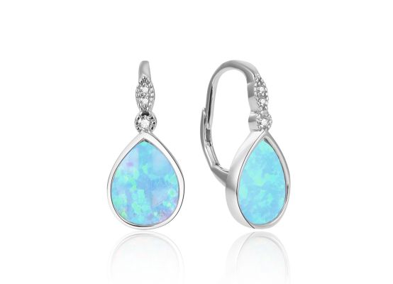 MOISS stříbrné náušnice OPÁL