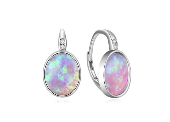 MOISS stříbrné náušnice OPÁL