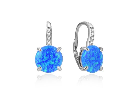 MOISS stříbrné náušnice OPÁL