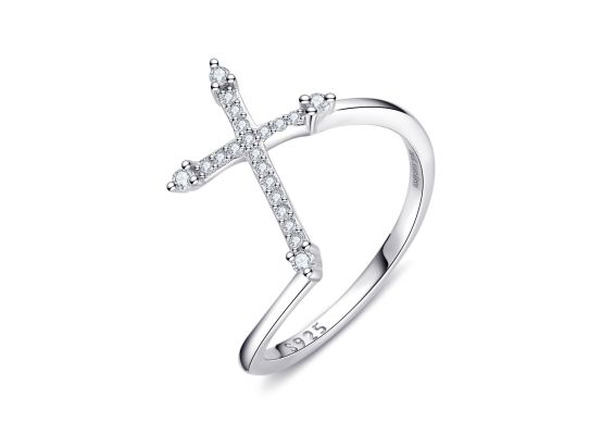 MOISS stříbrný prsten KŘÍŽEK