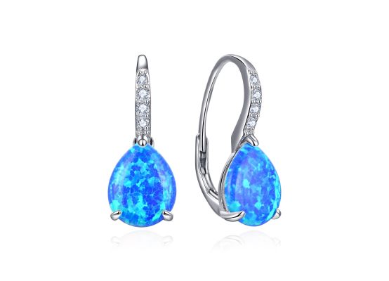 MOISS stříbrné náušnice OPÁL