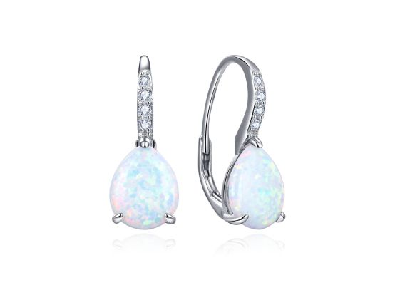 MOISS stříbrné náušnice OPÁL