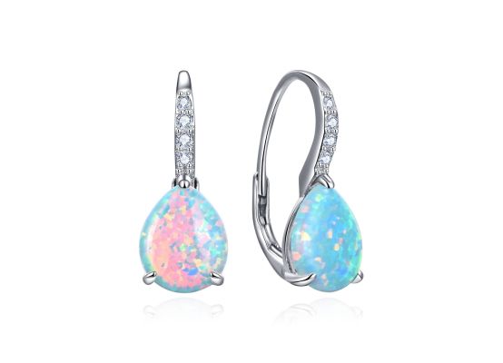 MOISS stříbrné náušnice OPÁL