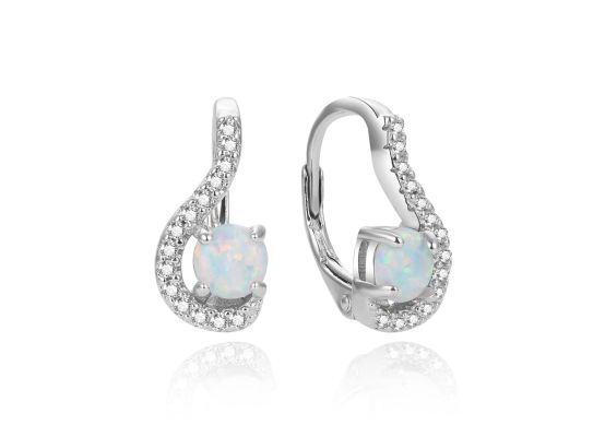 MOISS stříbrné náušnice OPÁL