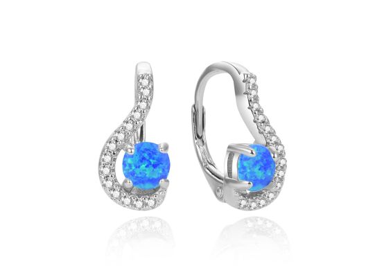 MOISS stříbrné náušnice OPÁL