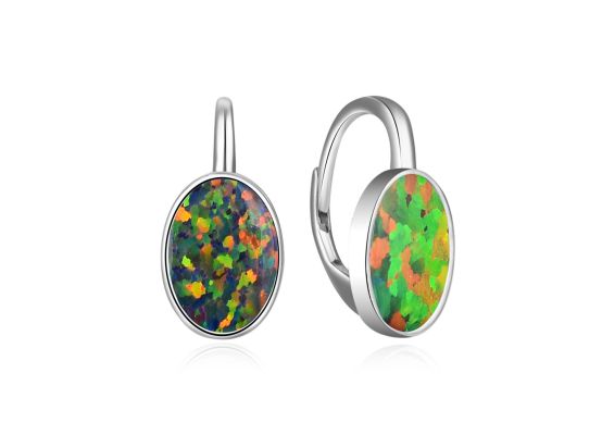 MOISS stříbrné náušnice OPÁL