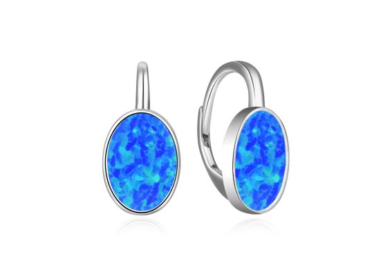 MOISS stříbrné náušnice OPÁL