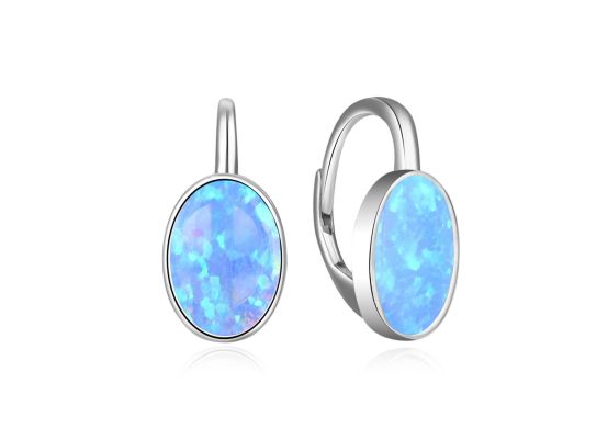 MOISS stříbrné náušnice OPÁL