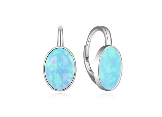 MOISS stříbrné náušnice OPÁL