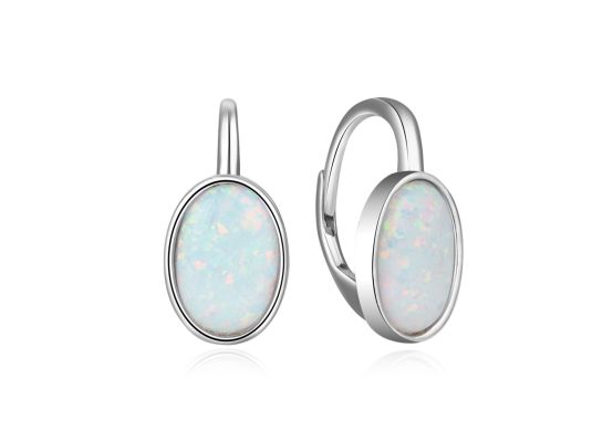 MOISS stříbrné náušnice OPÁL