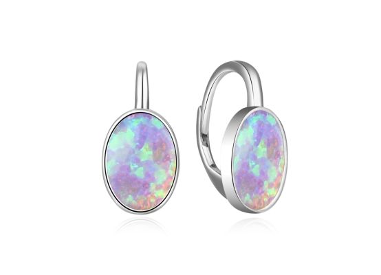 MOISS stříbrné náušnice OPÁL