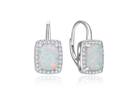 MOISS stříbrné náušnice OPÁL