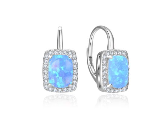 MOISS stříbrné náušnice OPÁL