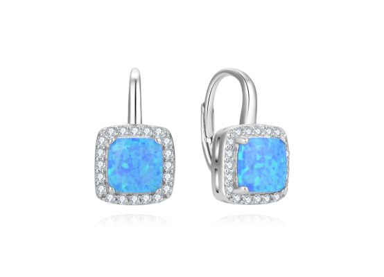 MOISS stříbrné náušnice OPÁL