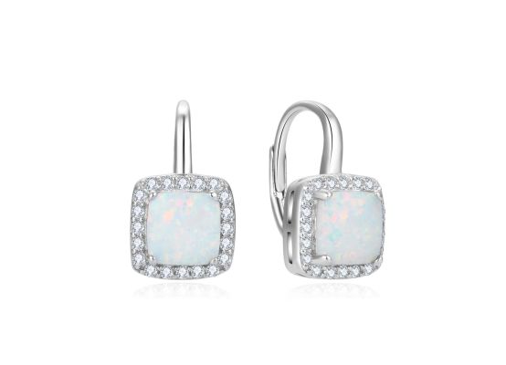 MOISS stříbrné náušnice OPÁL