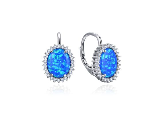 MOISS stříbrné náušnice OPÁL