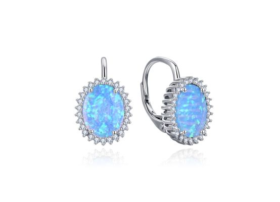 MOISS stříbrné náušnice OPÁL