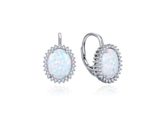 MOISS stříbrné náušnice OPÁL