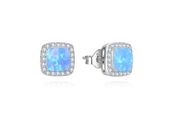 MOISS stříbrné náušnice OPÁL