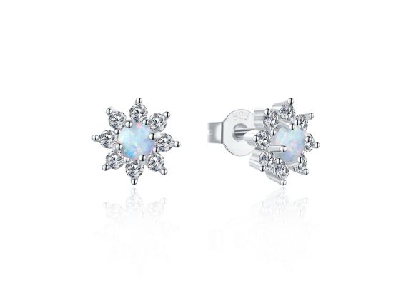 MOISS stříbrné náušnice KVĚTINA