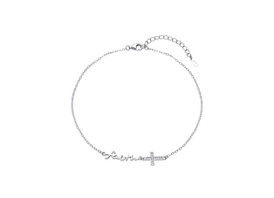 MOISS stříbrný náramek na nohu KŘÍŽEK