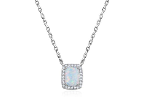 MOISS stříbrný náhrdelník OPÁL