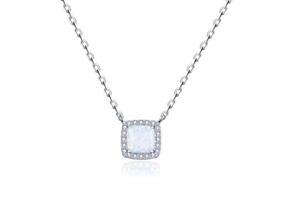 MOISS stříbrný náhrdelník OPÁL