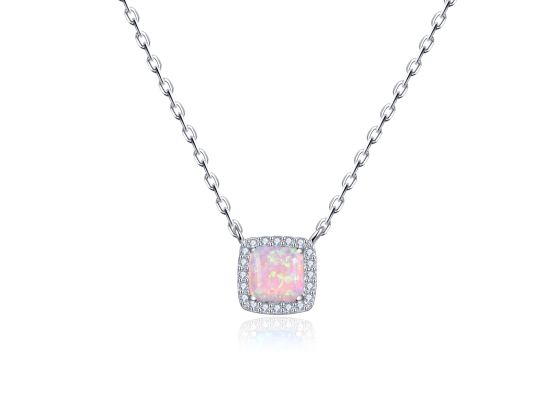 MOISS stříbrný náhrdelník OPÁL