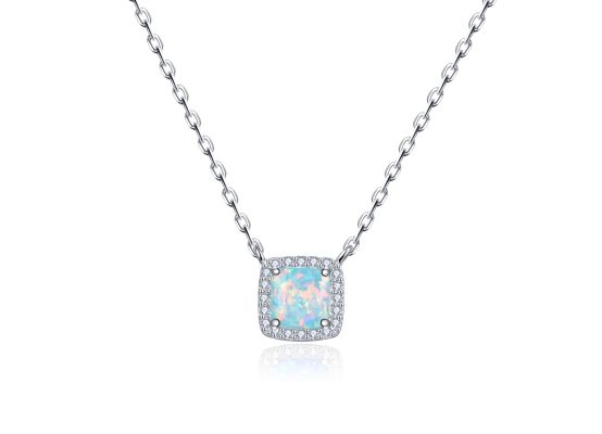 MOISS stříbrný náhrdelník OPÁL