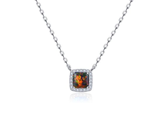 MOISS stříbrný náhrdelník OPÁL