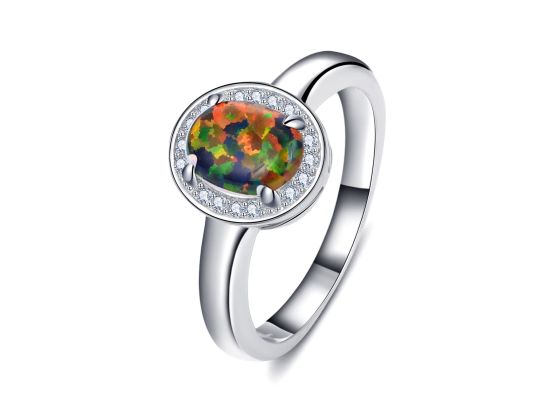 MOISS stříbrný prsten OPÁL