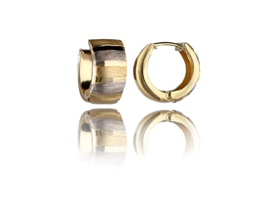 MOISS náušnice ze žlutého zlata BICOLOR