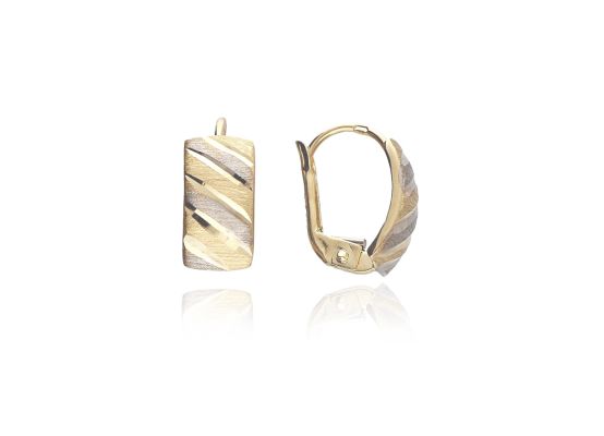 MOISS náušnice ze žlutého zlata BICOLOR