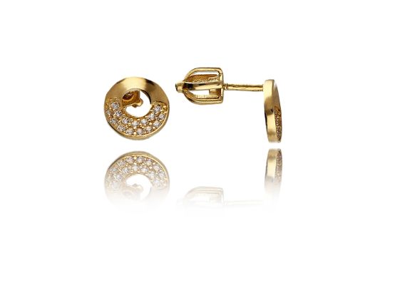 MOISS náušnice ze žlutého zlata KRUH