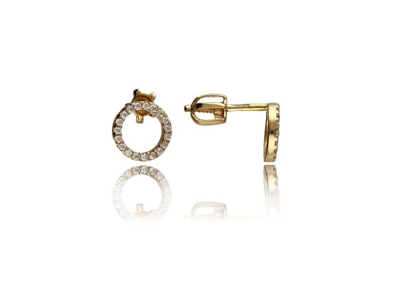MOISS náušnice ze žlutého zlata KRUH