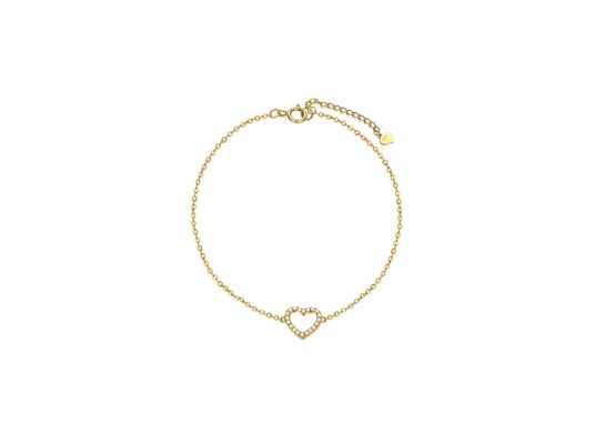 MOISS stříbrný náramek na nohu SRDCE