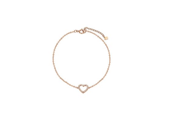 MOISS stříbrný náramek na nohu SRDCE