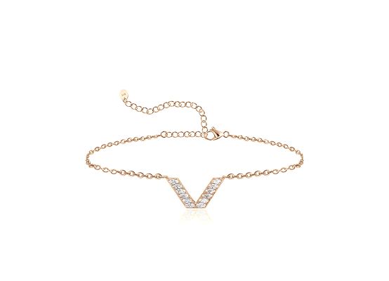 MOISS stříbrný náramek na nohu ROSE