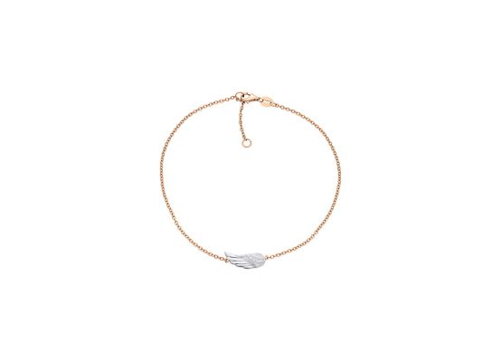 MOISS stříbrný náramek na nohu KŘÍDLO ROSE