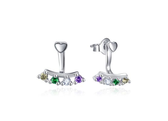 MOISS stříbrné náušnice SRDCE