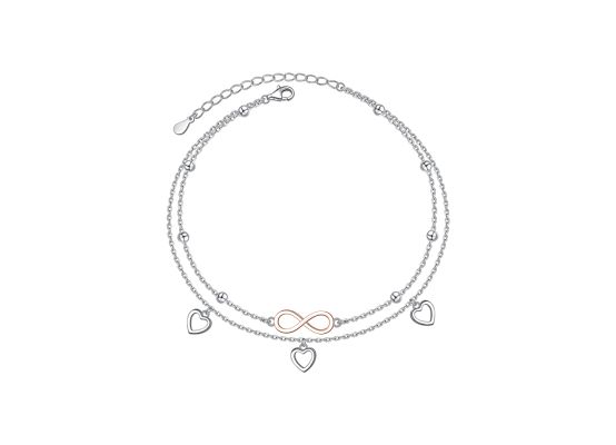 MOISS stříbrný náramek na nohu NEKONEČNO