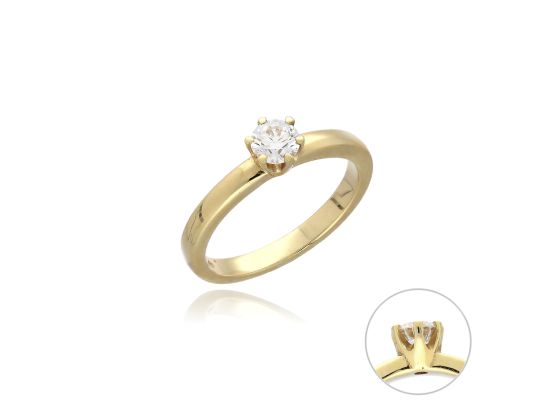 MOISS prsten ze žlutého zlata DIAMANT