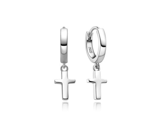 MOISS stříbrné náušnice KŘÍŽEK