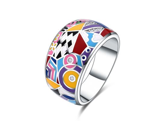 MOISS stříbrný prsten SMALT