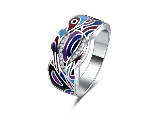 MOISS stříbrný prsten SMALT