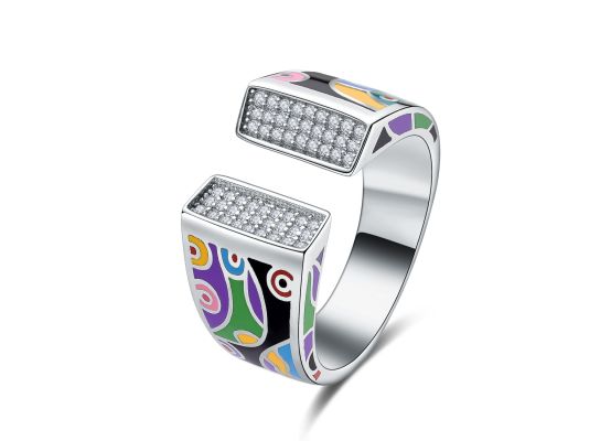 MOISS stříbrný prsten SMALT