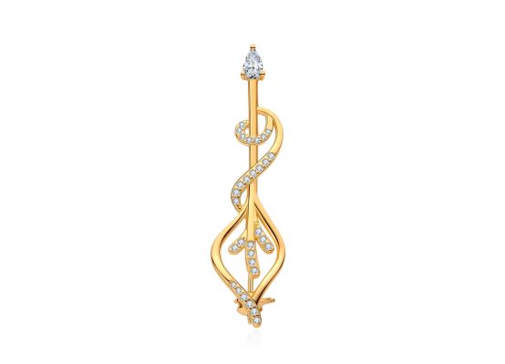 MOISS stříbrná brož GOLD