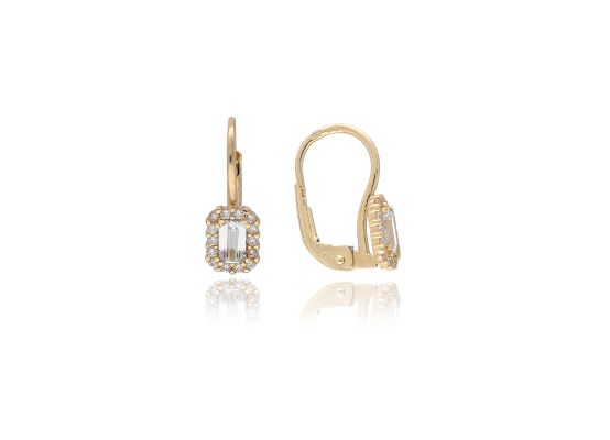 MOISS náušnice ze žlutého zlata TOPAZ