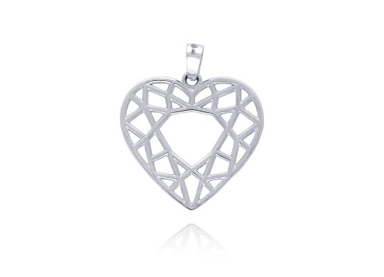 MOISS přívěsek z bílého zlata SRDCE